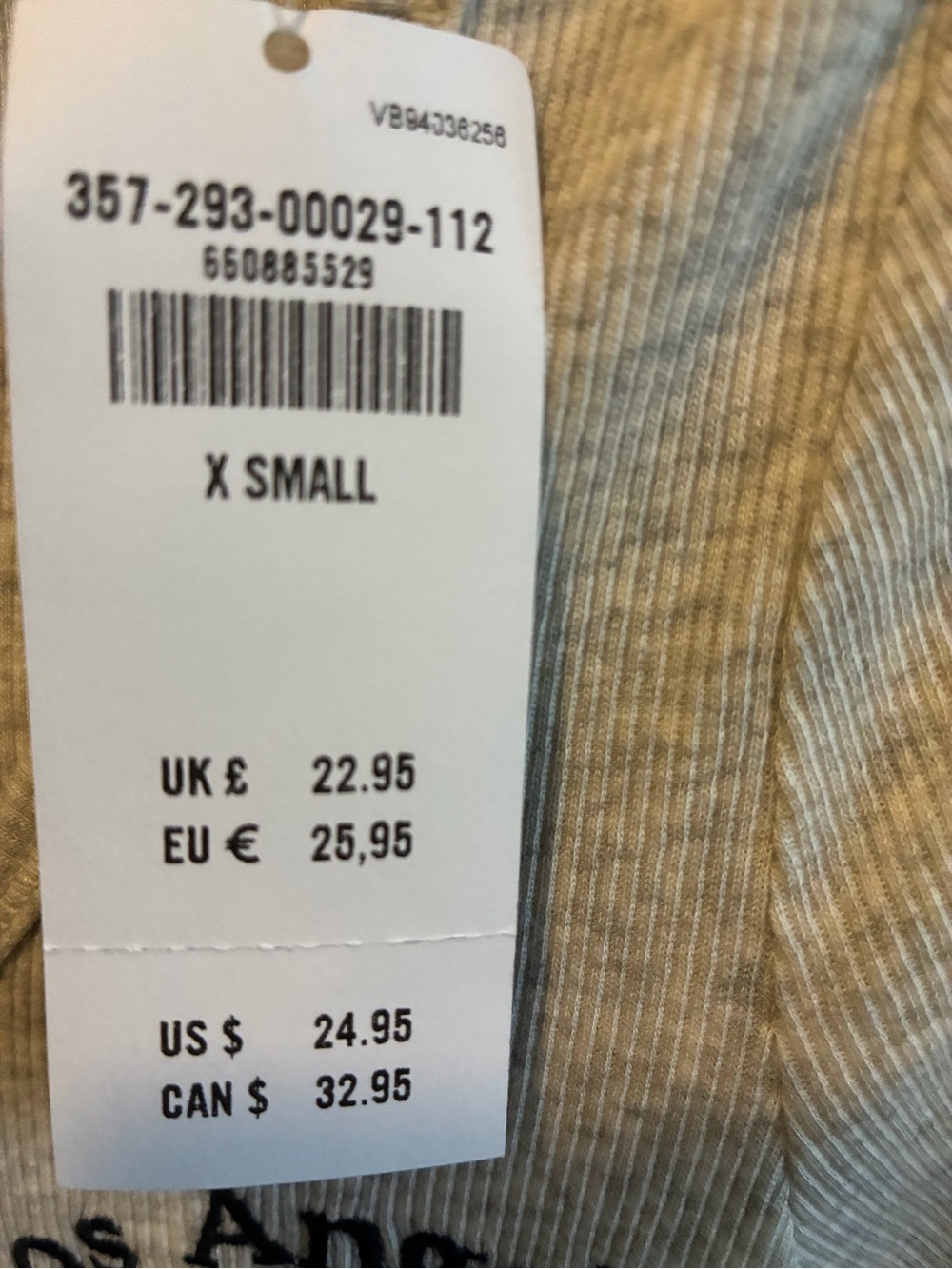 Hollister Light Gray Los Angeles 1996 Long-Sleeve Henley - Picture 3 of 3